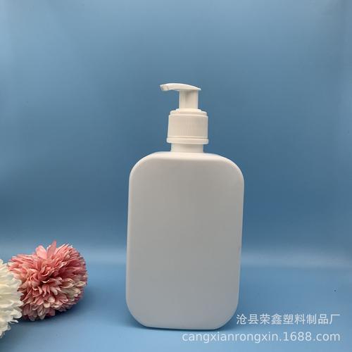 500ml洗手液瓶 pe消毒水方形塑料瓶 长嘴按压泵扁瓶 洗手液空瓶
